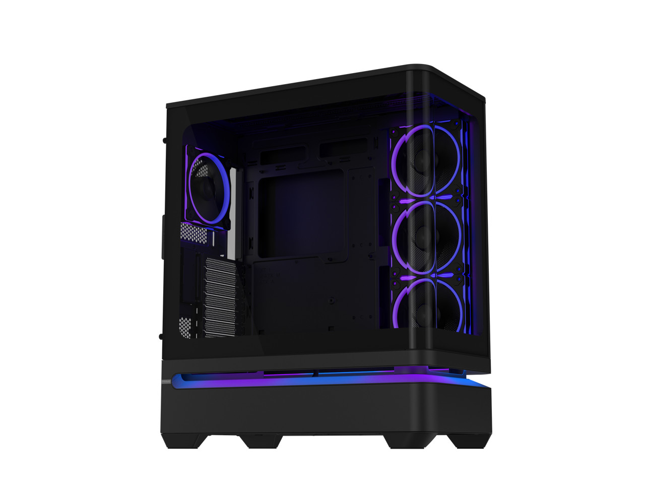 Prime AP304 ARGB ATX PC Gaming Case Tempered Curved Glass; Four Built-in ASUS