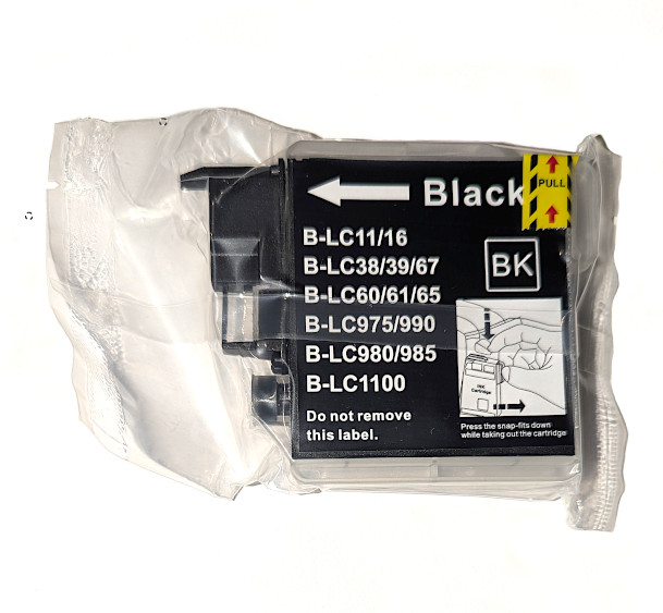 BLACK Ink Cartridge - Brother Printer LC11/16/38/39/67/60/61/65/975/990/980/985
