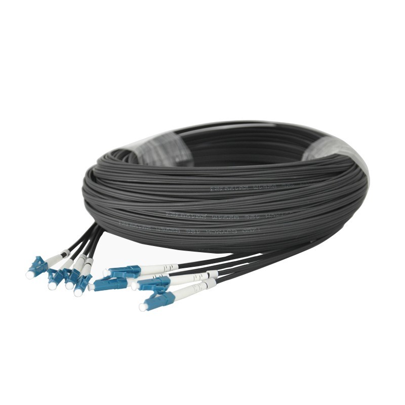 150m Drop Fiber Optic Jumper LC-LC UPC Outdoor 4 Core 3 Steel Fiber Optic Jumper