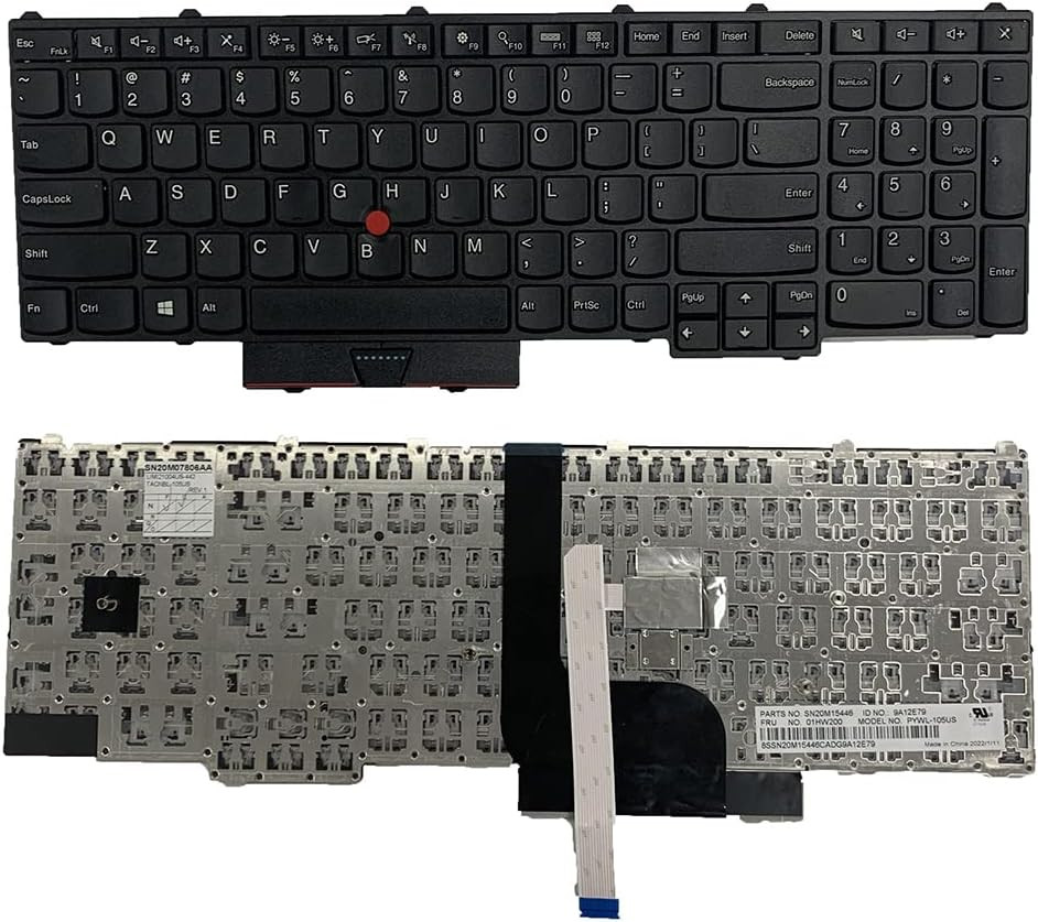 Laptop Replacement US Layout Keyboard for Lenovo Thinkpad P50(20EN/20EQ) P70(20E