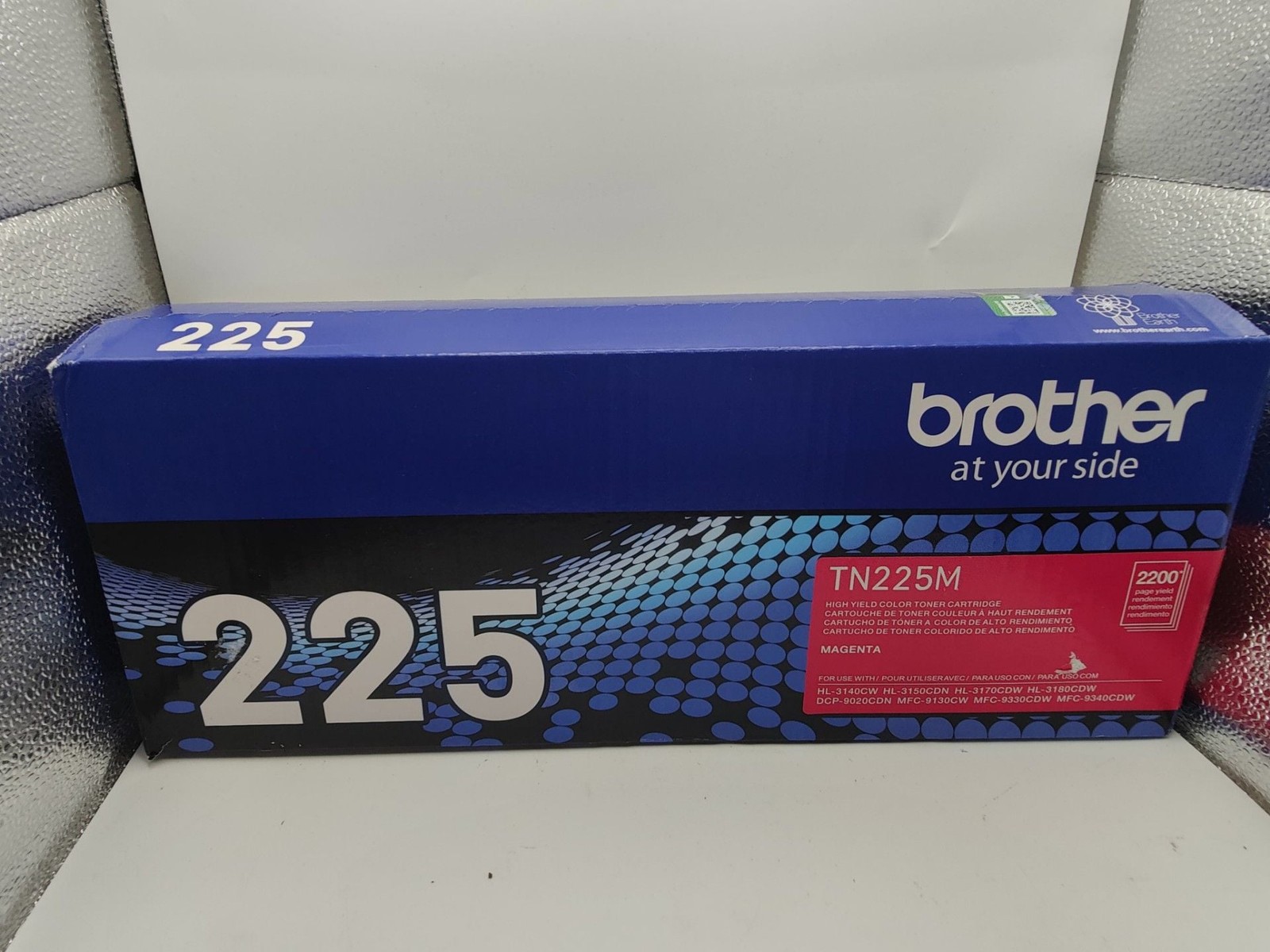Brother Genuine TN225M High Yield Magenta Toner Cartridge