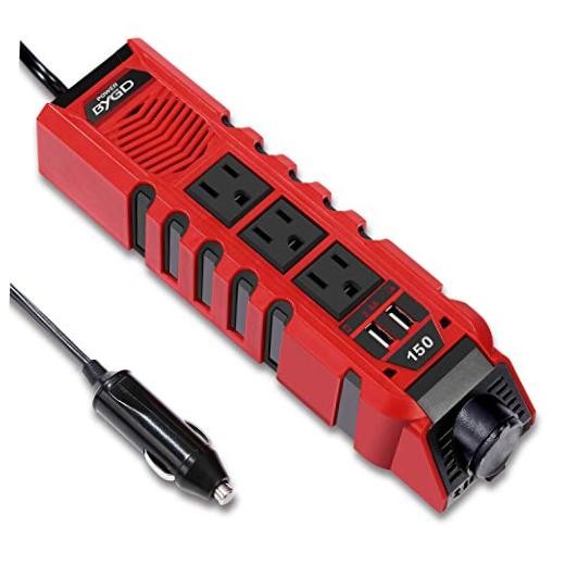150W Car Power Inverter DC 12V to 110V AC Converter for Vehicles