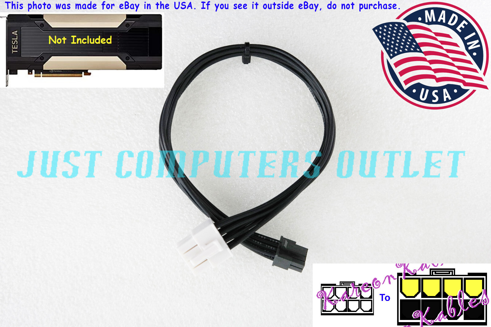 12" HP ProLiant DL380 Gen10 826701-B21, 869820-001 Mini 8-Pin 12V-EPS NVidia GPU