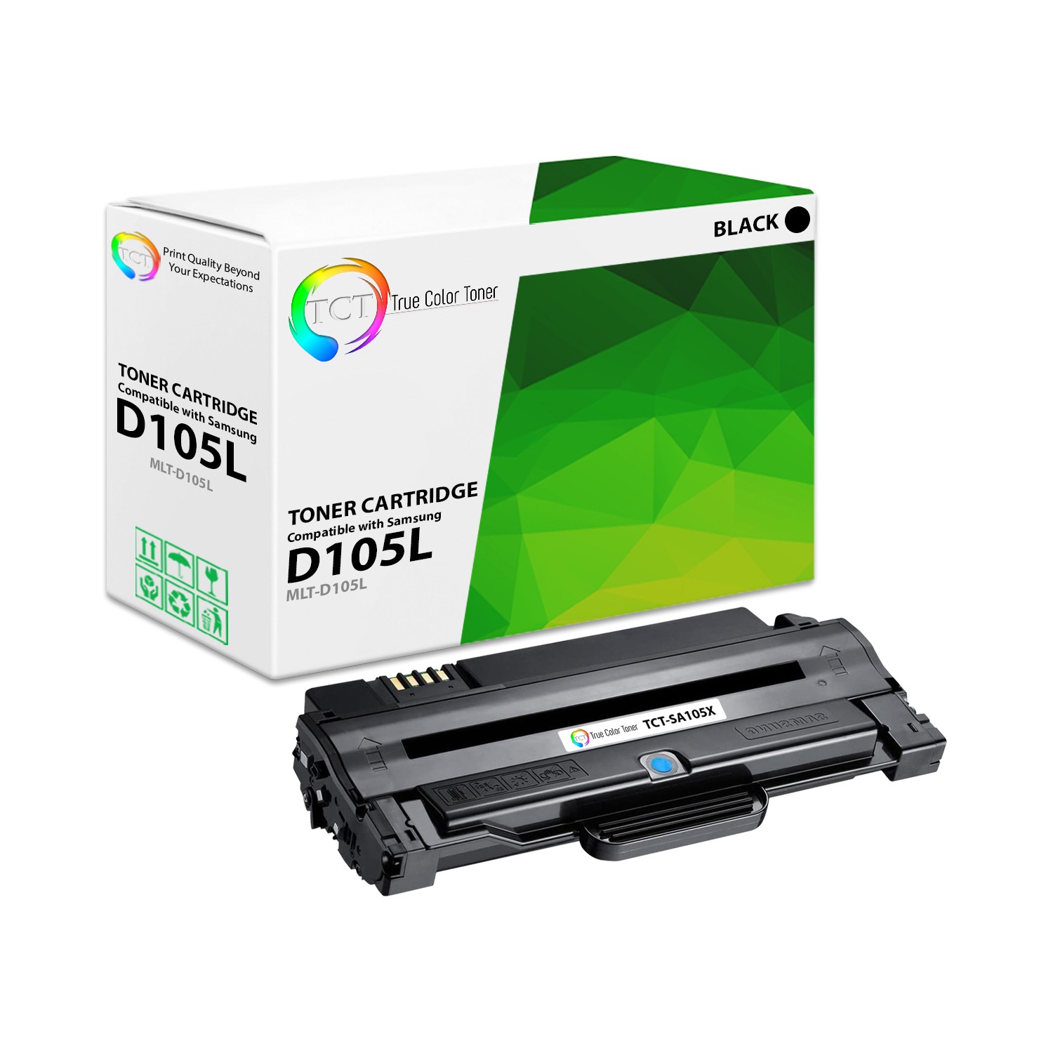 TCT Black MLT-D105L High Yield Toner Cartridge For Samsung ML 1915 2525 SCX 4623