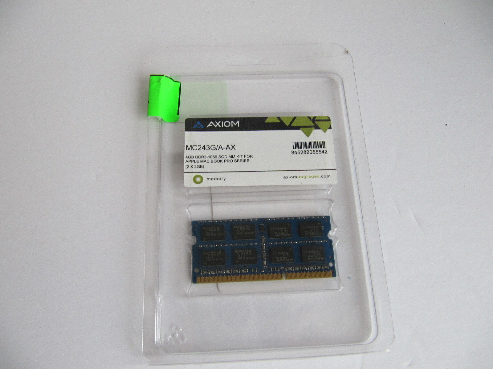 Axiom 4GB DDR3 1066 PC3 8500 SODIMM Kit for Apple Mac Book Pro MC243G/A-AX