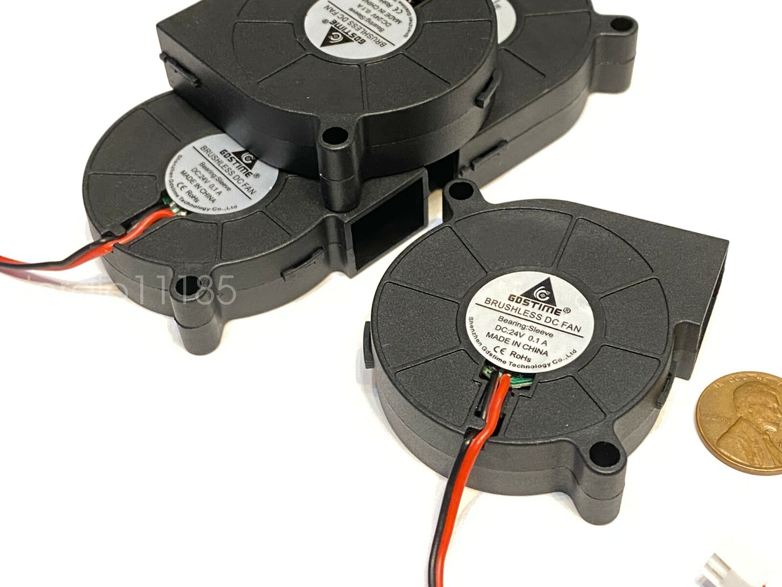 4 Pieces Gdstime DC 3d Printer  Blower Fan 5015 50MM x 15mm 5cm 24V 2Pin