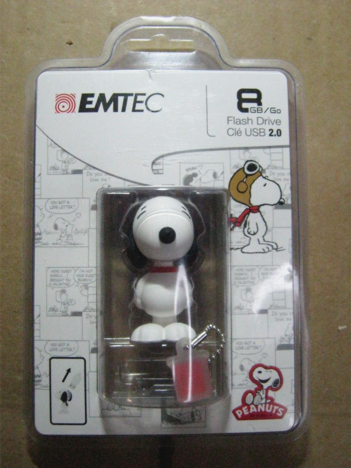 Emtec SNOOPY Peanuts Collectible 3D USB 2.0 Flash Drive 8GB Brand New