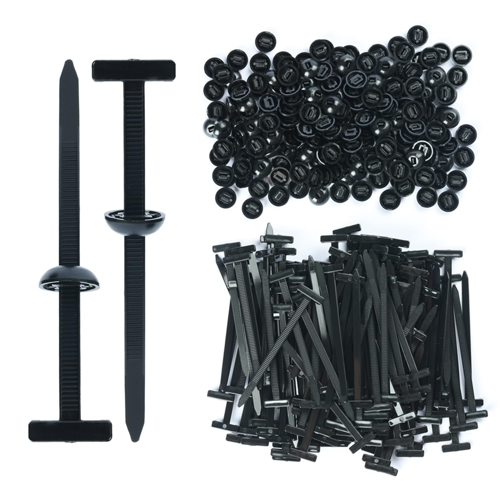 50Pcs Nylon Universal Cable Tie Buckle For Car, Auto Zip Tie Buckles