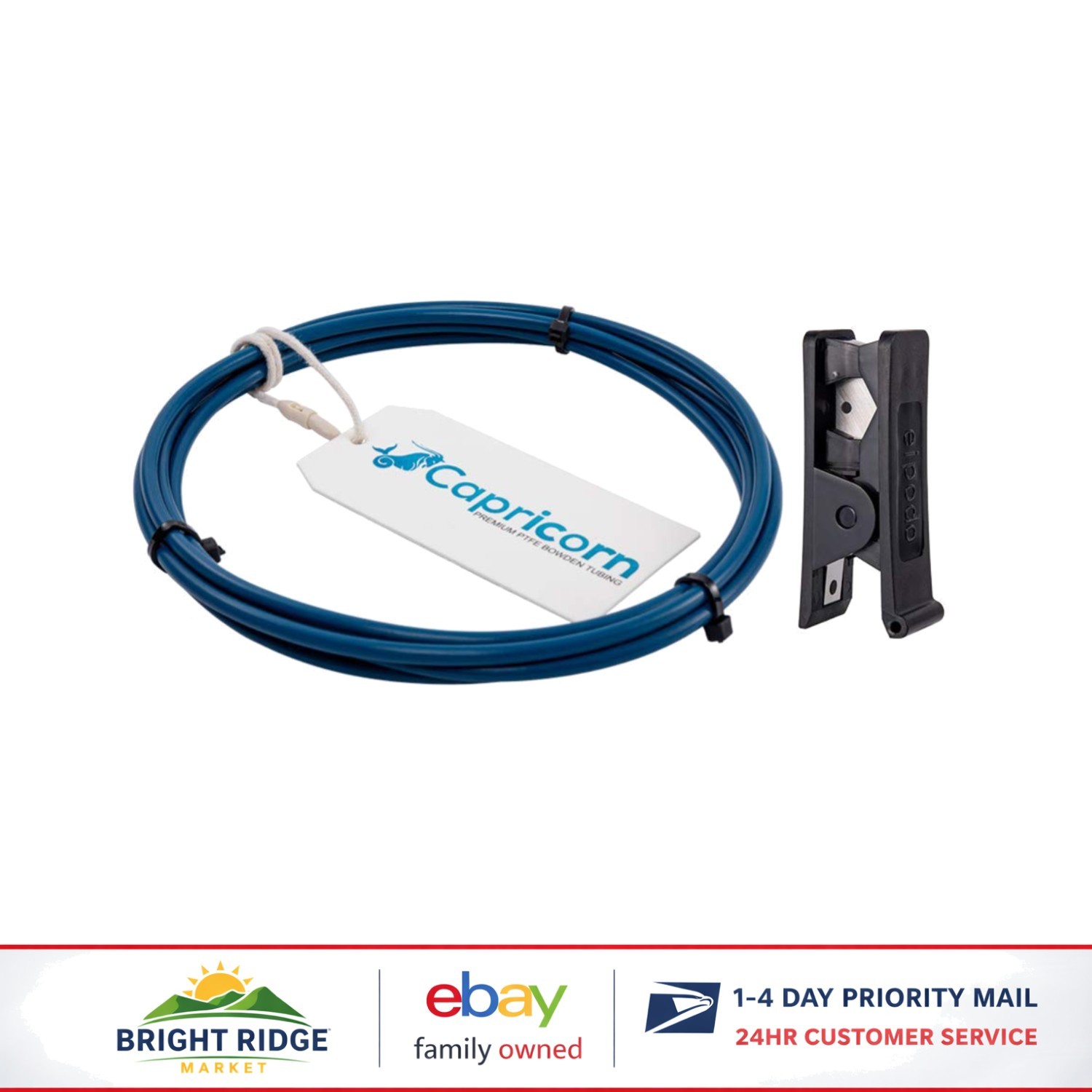 Capricorn XS Series Bowden Tubing 2M for 1.75mm Filament - Low Friction Design