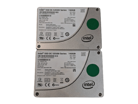 LOT OF 2 Intel SSD DC S3500 160GB 2.5\