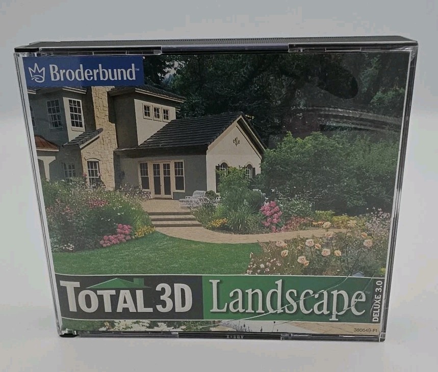 Broderbund Total 3D Landscape Deluxe 5 CD SetWindows 95 98 Complete