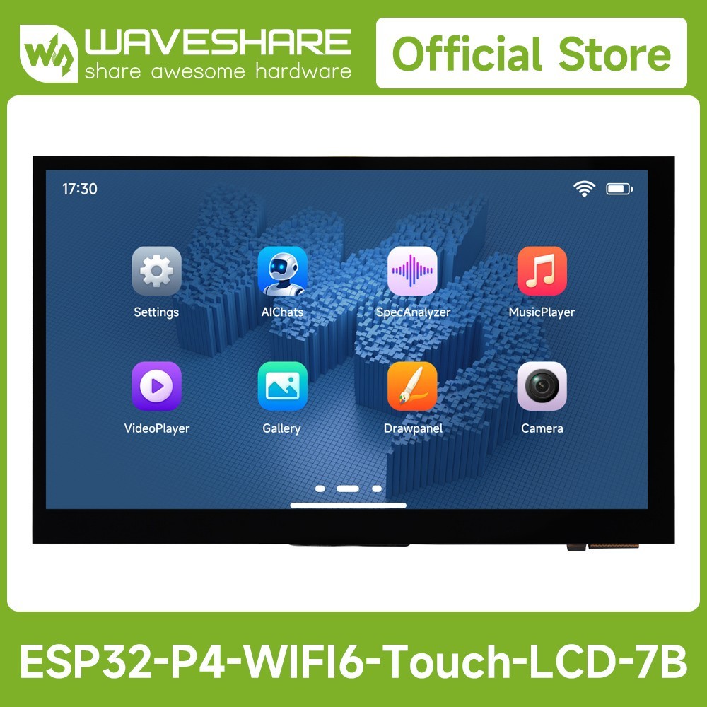 Waveshare ESP32-P4-WIFI6 7inch 5-Point Touch Display, Based On ESP32-P4