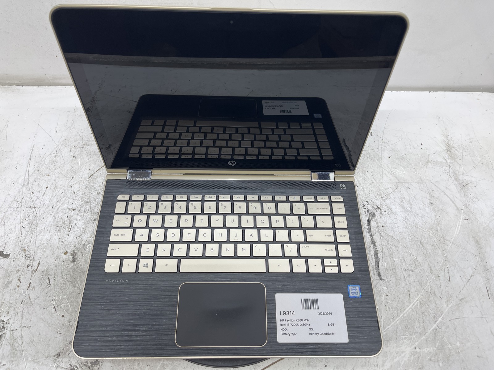 HP Pavilion X360 M3-U103DX Convertible Intel i5-7200U 2.5GHz 8 GB NO HDD No Batt