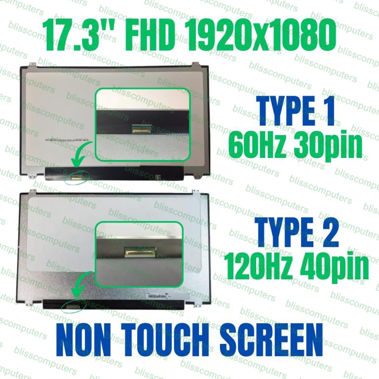 17.3" FHD 1920x1080 IPS eDP LED LCD Screen Compt. AUO B173HAN01.1 B173HAN01.0 No