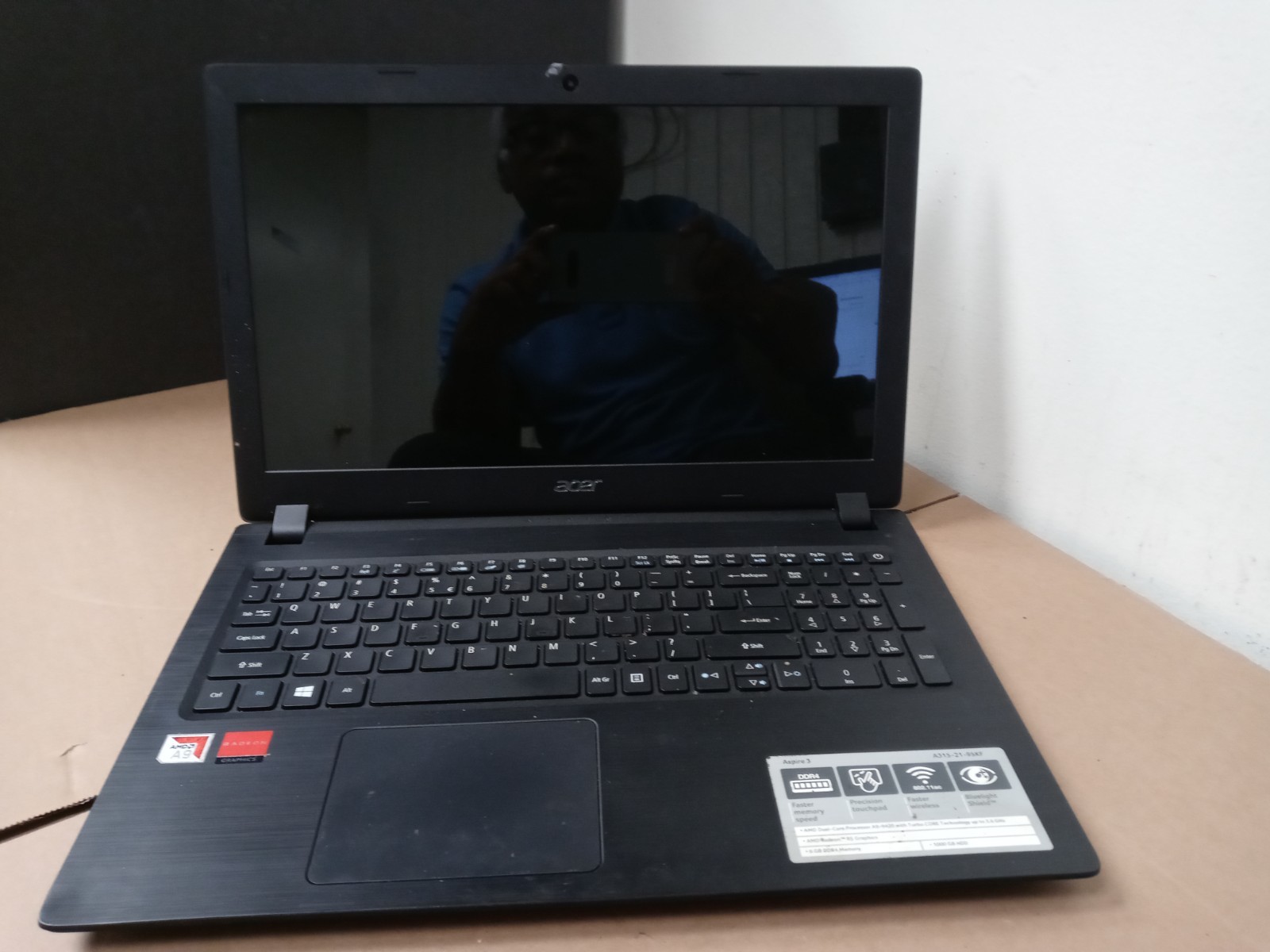 Acer Aspire 3 A315-21 15.6" Laptop AMD A9-9420 3.6ghz 6GB RAM 0GB Black no OS