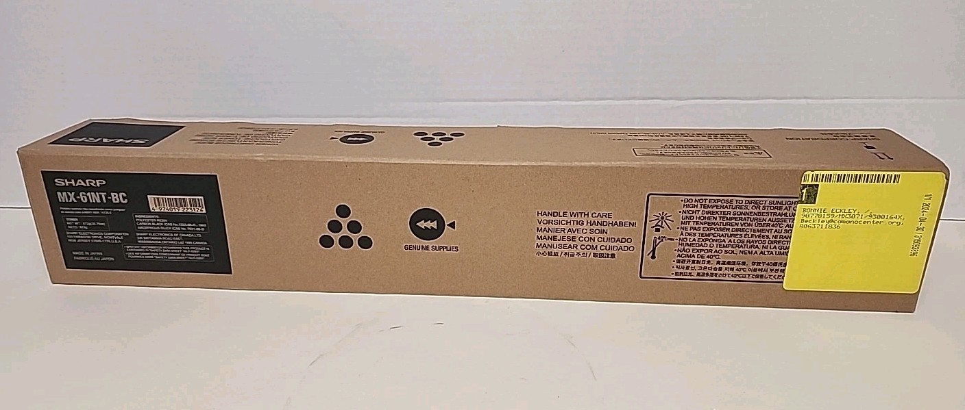  New Genuine Sharp MX-61NT-BC Black Toner Cartridges Original