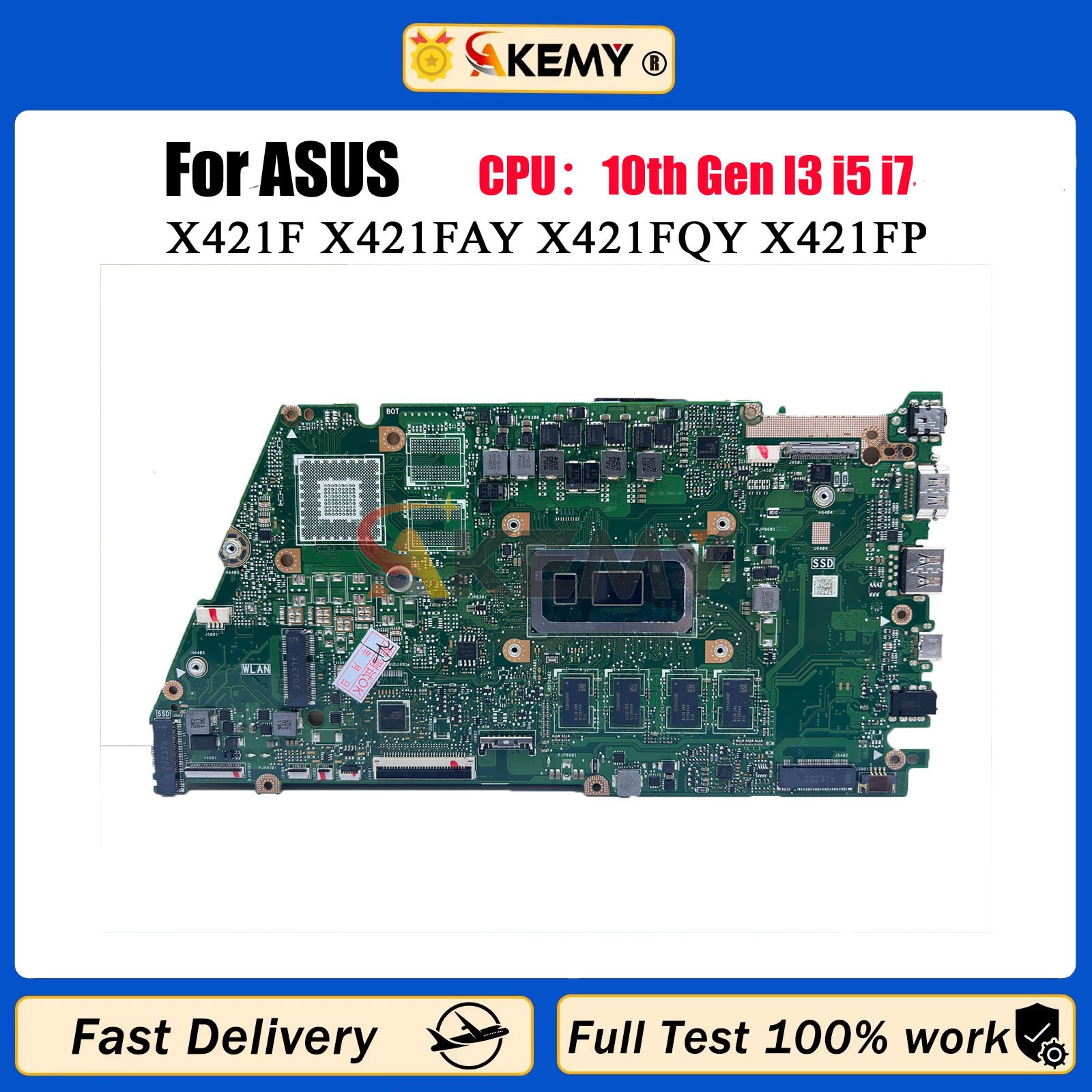 X421FA X521FA Mainboard For ASUS X421FL X421FQY X421FAY  I421F X421FPY Tests OK