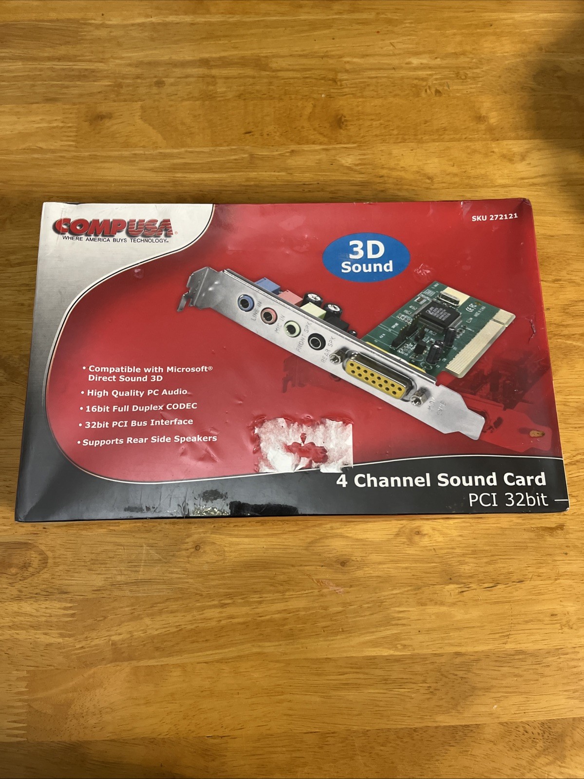 COMP USA 5.1 Channel Surround PCI 32 bit 3D Sound Card Sealed NEW