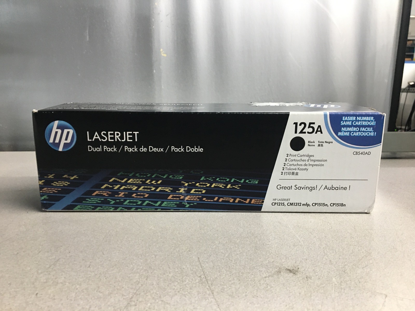 HP 125A Black Original LaserJet Toner Cartridge (CB540AD)