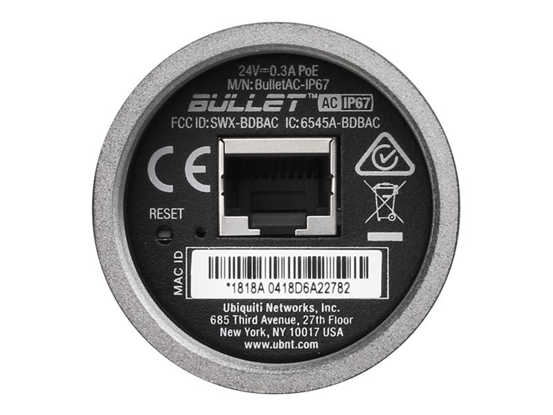 Ubiquiti Bullet ac BulletAC-IP67 0.3Gbps TCP/IP Ethernet WLAN Access Point