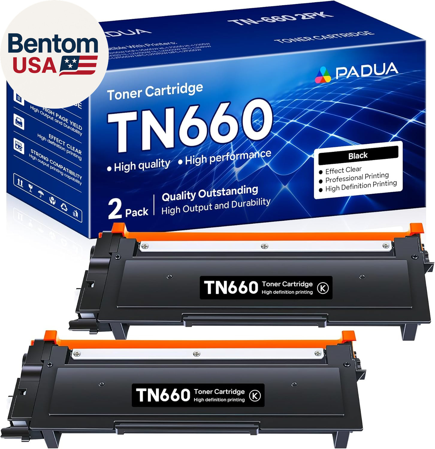 TN-660 TN660 High Yield Toner Cartridge Replacement for Brother TN660 TN 660 DCP