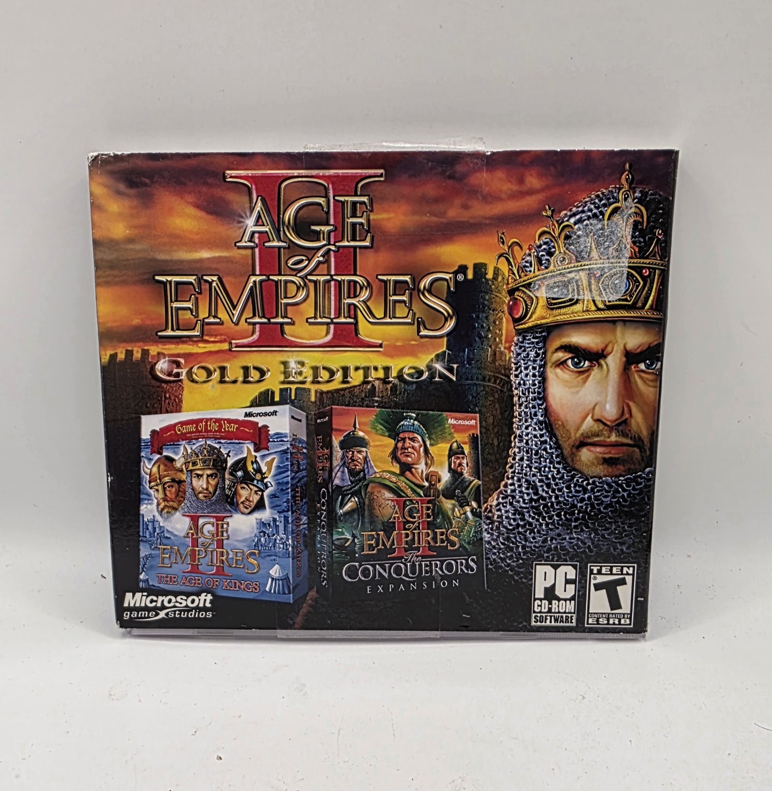 Age Of Empires II Gold Edition PC CD-ROM 2 discs Microsoft 2010 Windows 95/98/Me