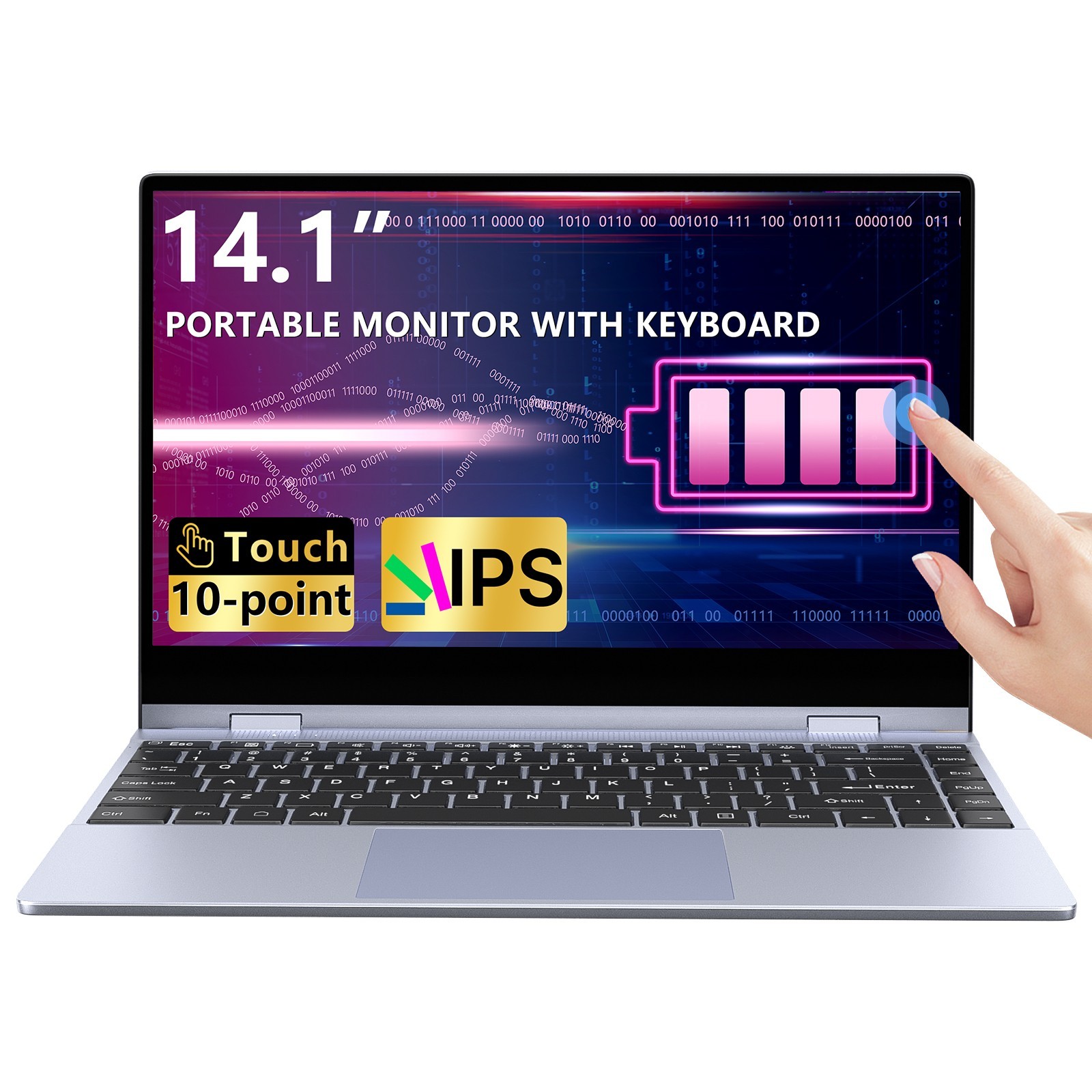 Dopesplay 14.1" Portable Monitor with Keyboard HDR IPS Touchscreen USED GRADE A