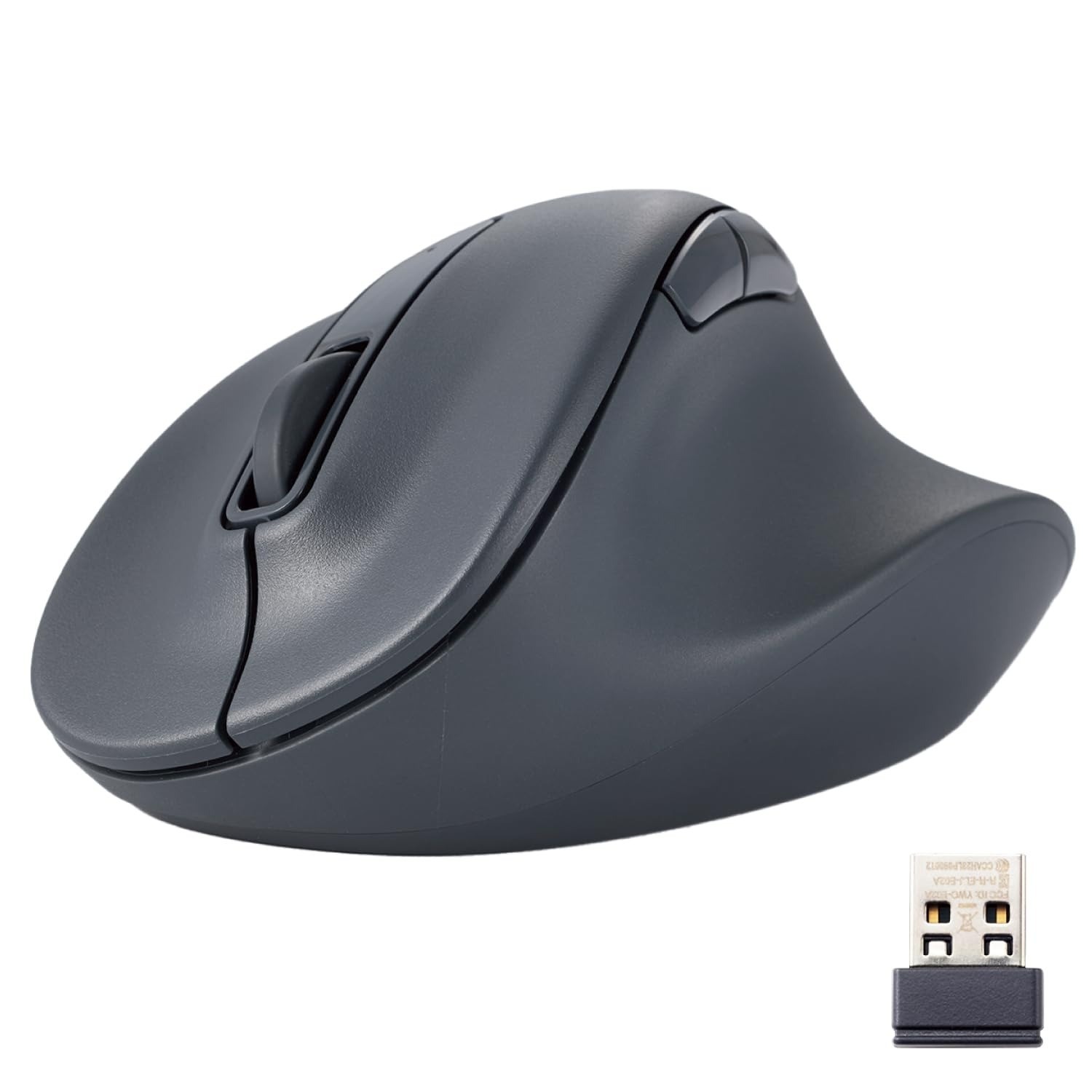 ELECOM Wireless Ergonomic Mouse 2.4GHz Silent Click 2000DPI 5 Buttons Right Hand