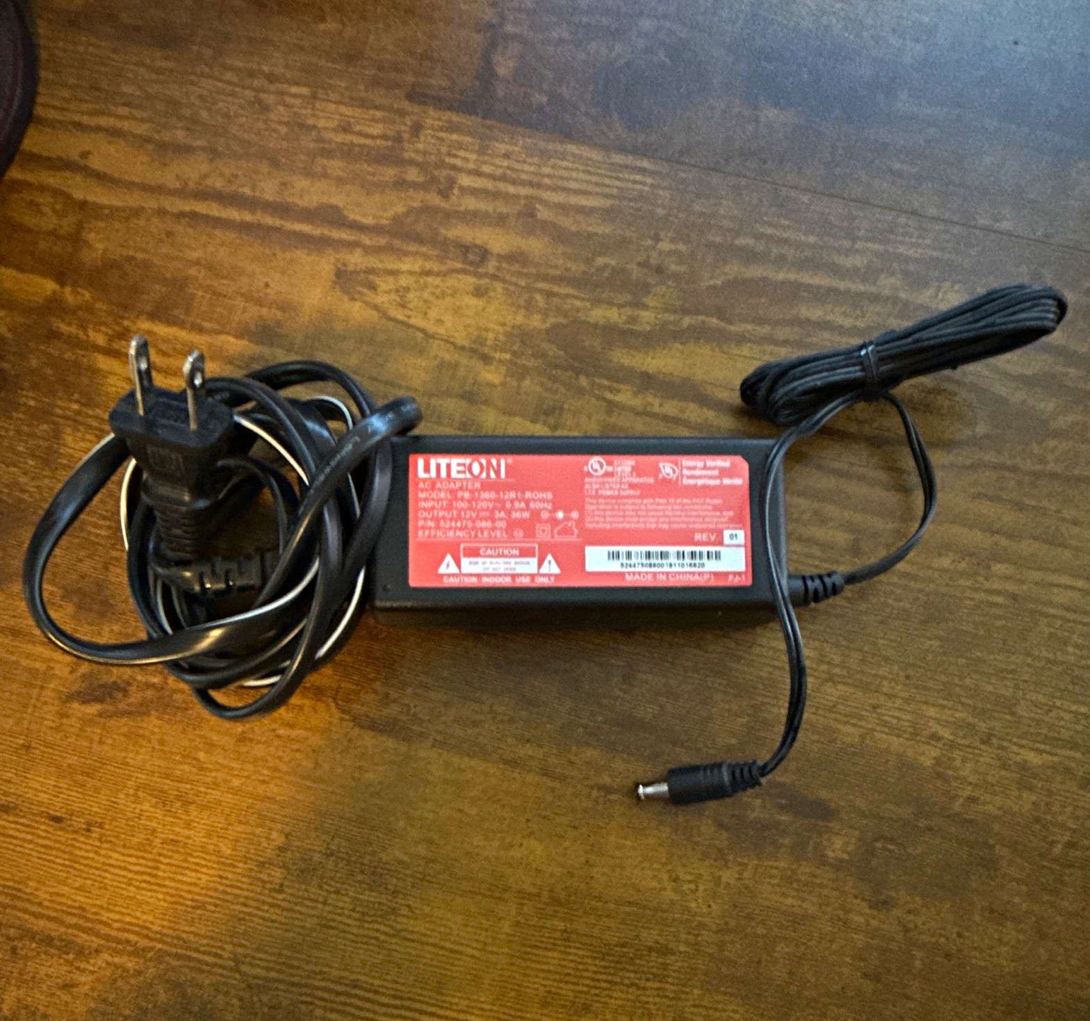 Lite-On PB-1360-12R1-ROHS AC Adapter 12V 3A 36W Black Universal