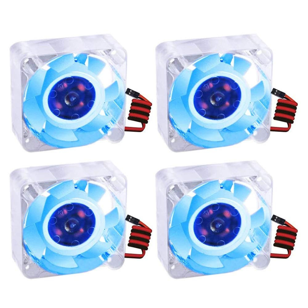 4Pcs 5V 4010 Brushless CPU Cooling Fan for Raspberry Pi 4B 3B+ 3B 2B Blue