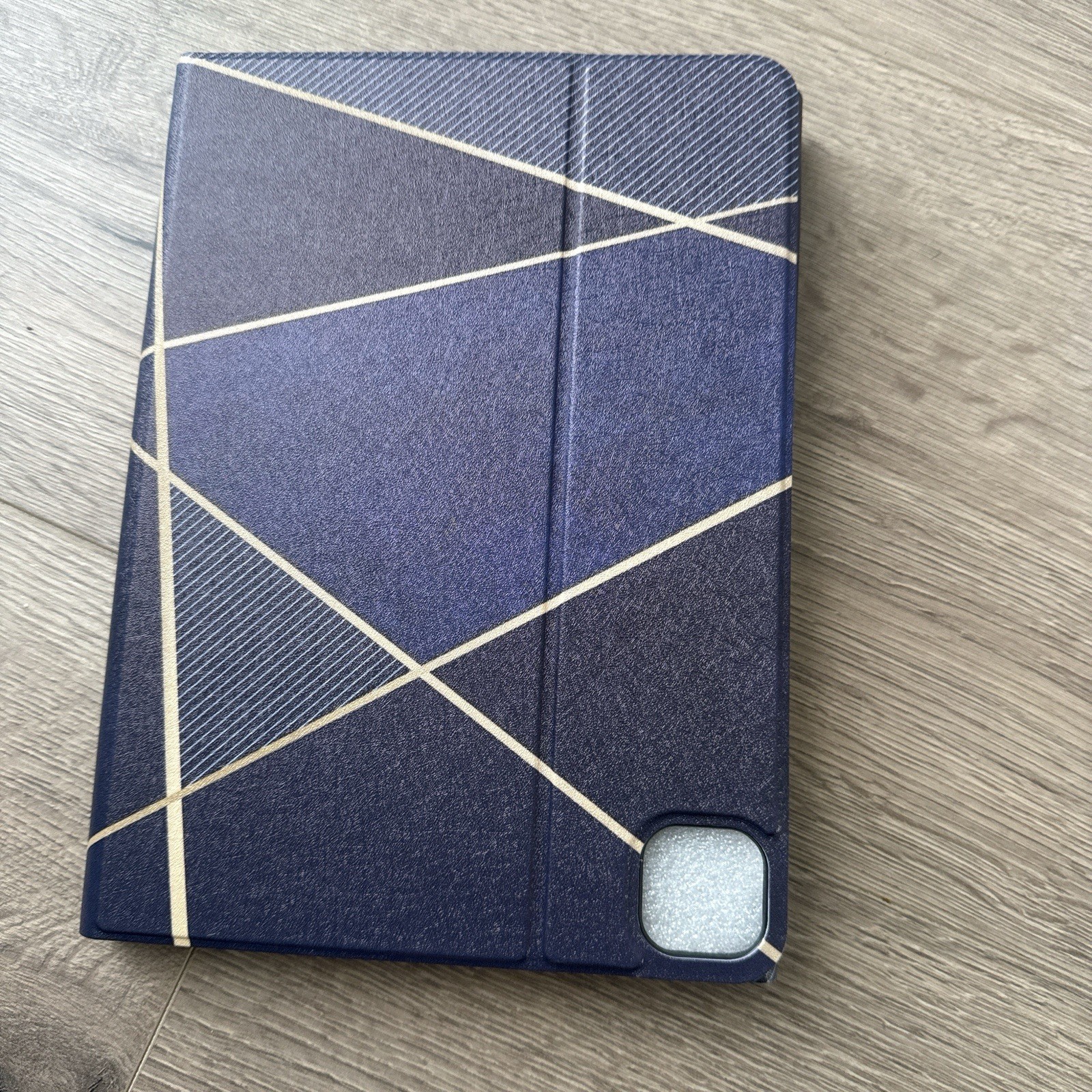 Moko Keyboard Folio Case for iPad 11 2021 Blue Gold Synthetic Leather Stand