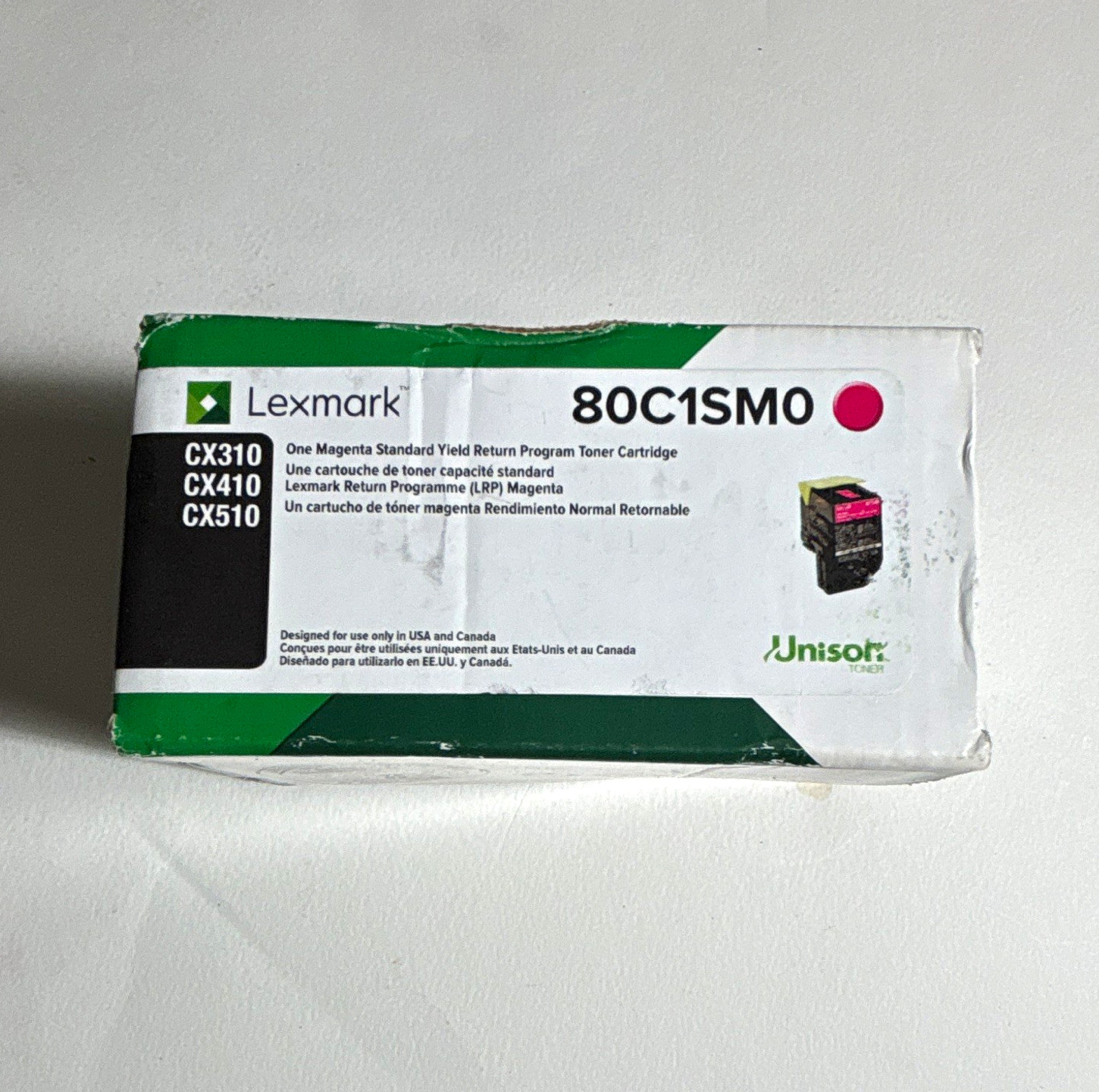 Lexmark Genuine 801SM 80C1SM0 Magenta Toner CX310 CX410 CX510 Sealed