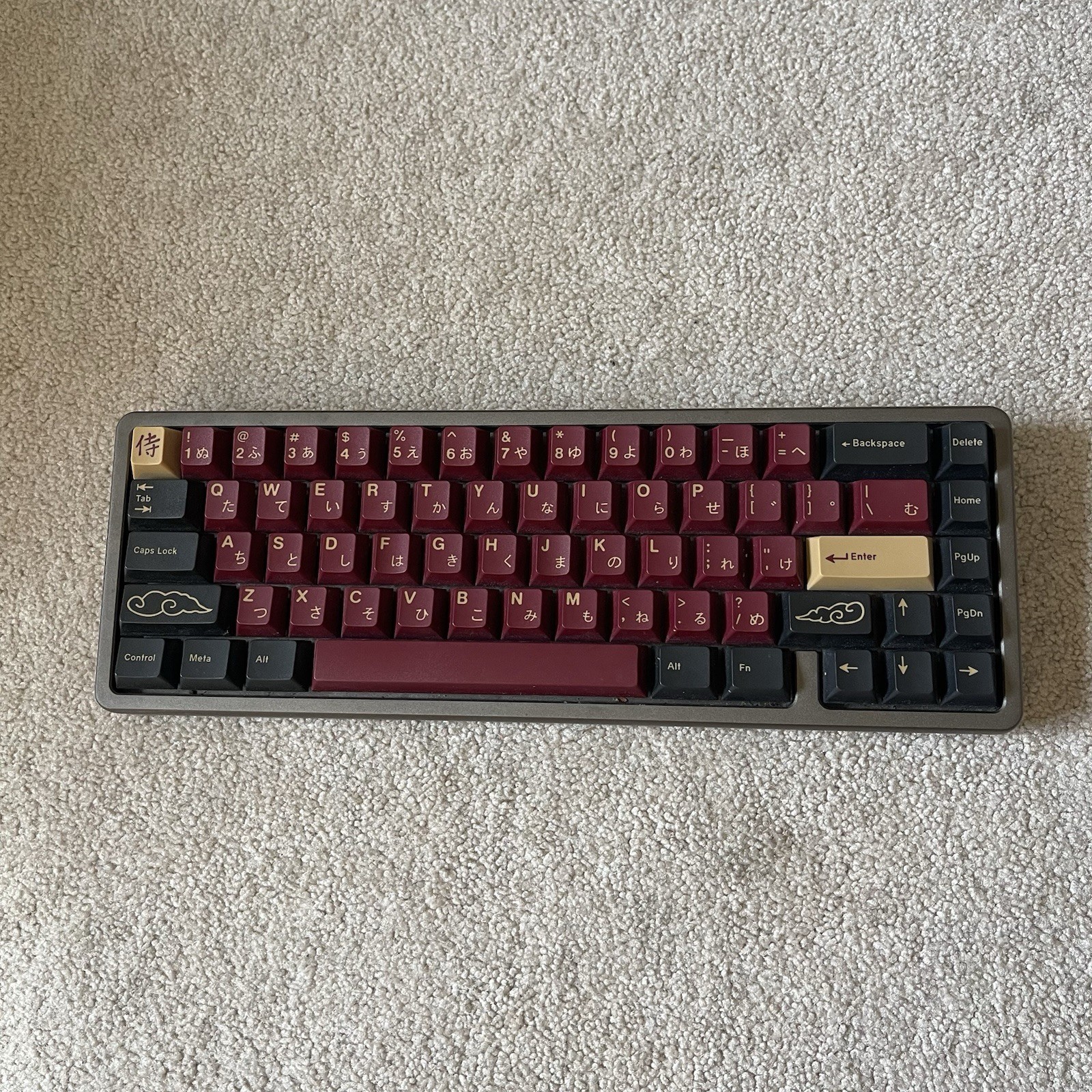 Authentic GMK Red Samurai 65% Custom Mechanical Keyboard - Aluminum Case