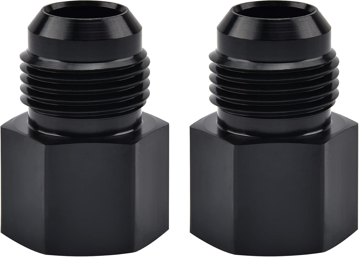 8AN Male Flare to 3/8" NPT Female Fitting Adapter Aluminum 2PCS
