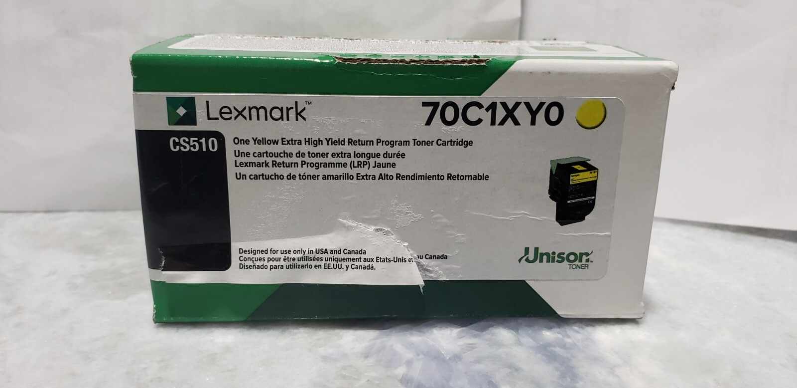 New Lexmark 70C1XY0 Yellow Extra High Yield Toner Cartridge CS510