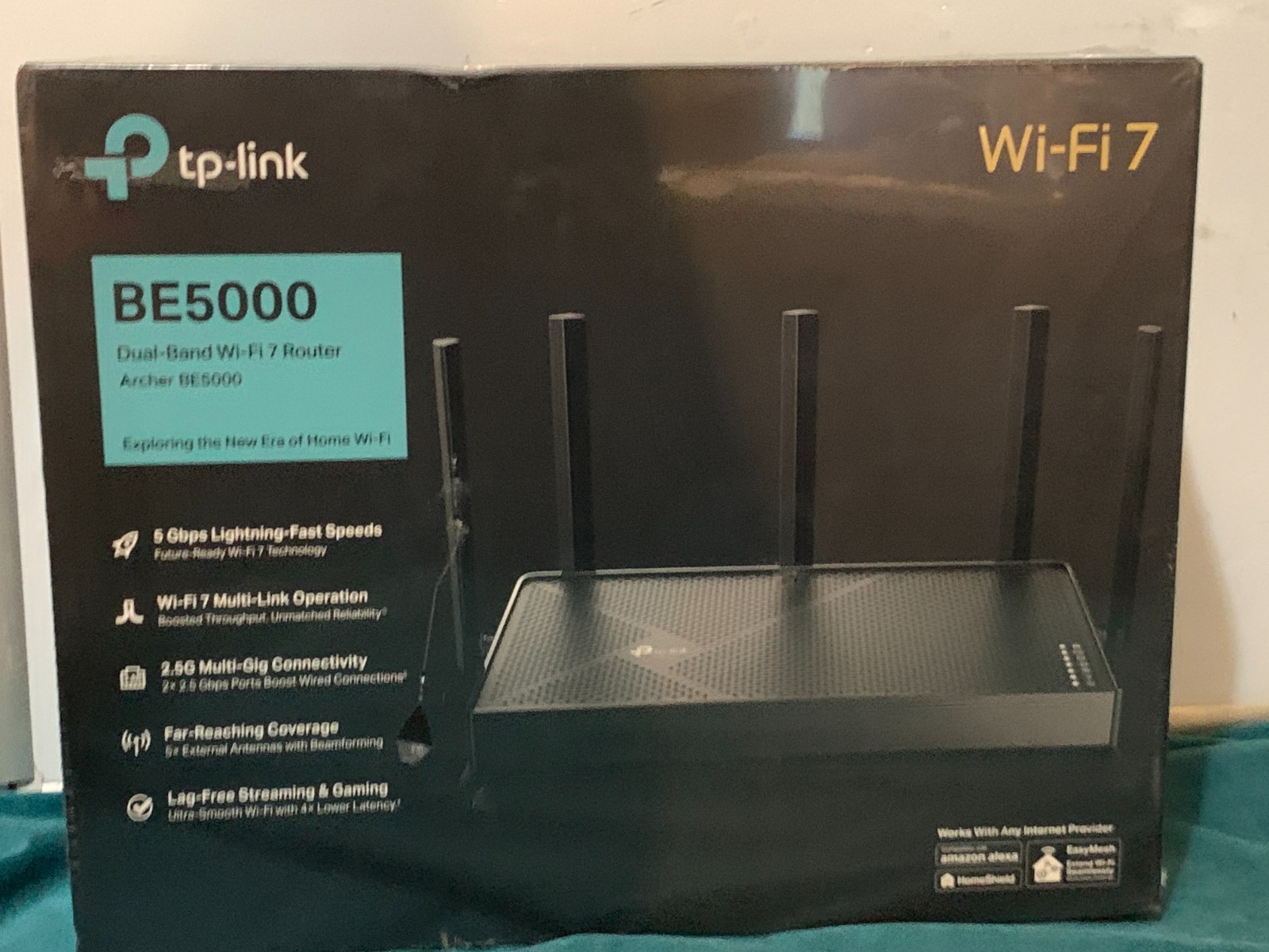 Brand NEW TP-Link Archer BE5000 Dual-Band Wi-Fi 7 Router Black
