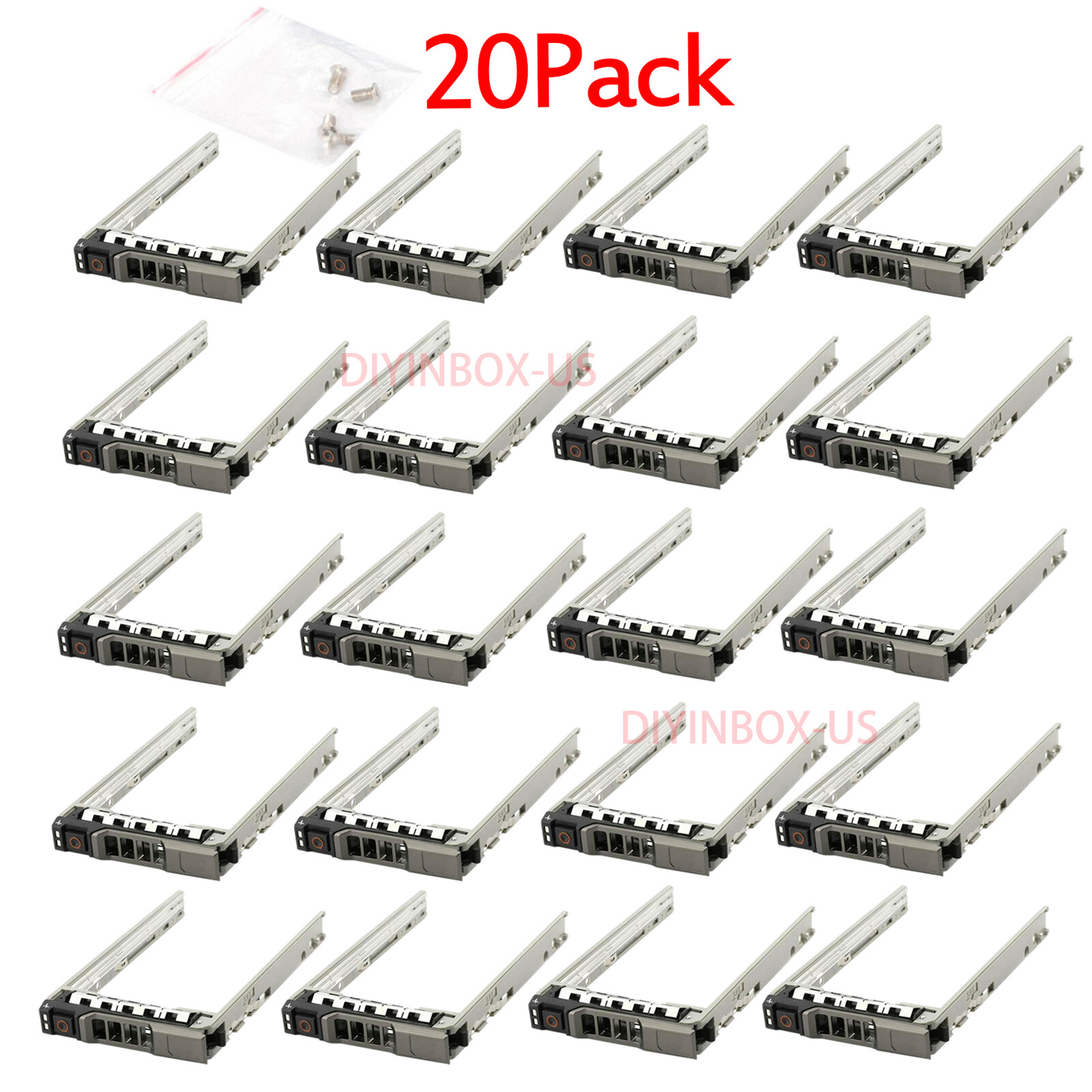 20Pack Dell 2.5" SAS/SATA Drive Caddy Tray For Dell PowerEdge R410 R720XD R730XD