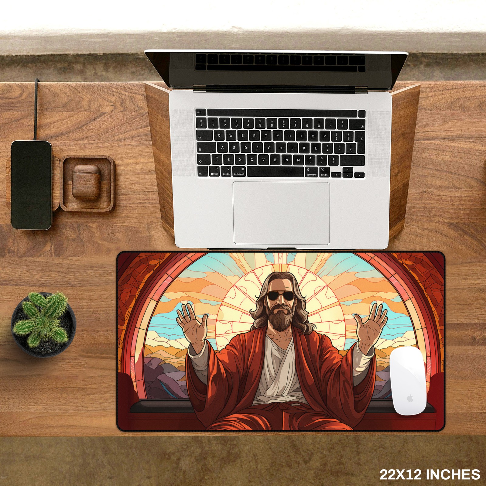 The Dude Abides Desk Mat Mouse Pad Big Lebowski Inspired XL Gaming Deskpad