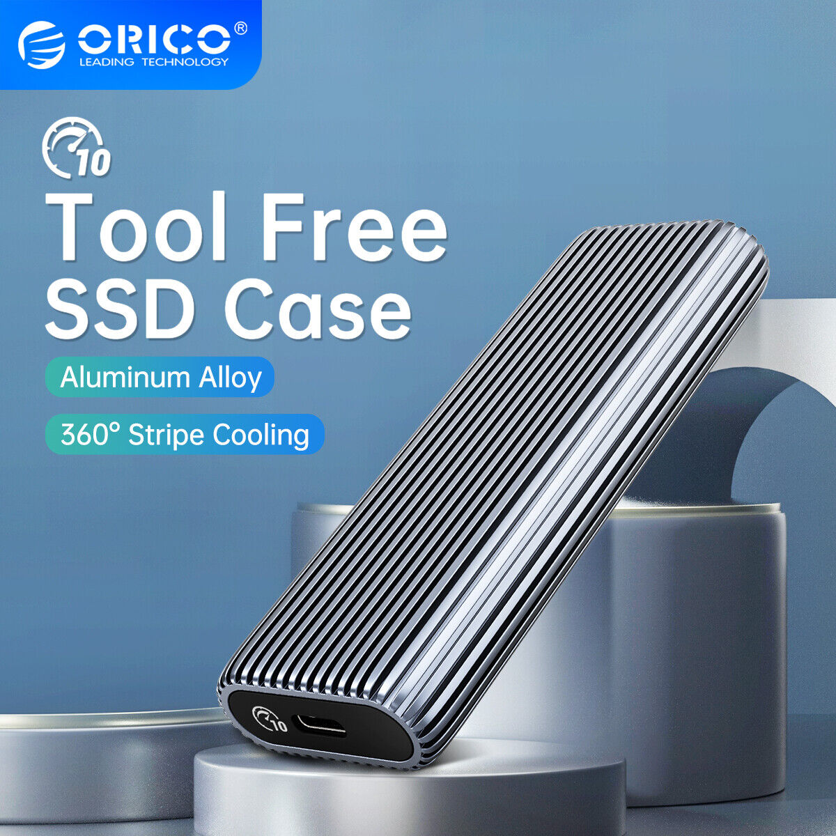 ORICO M.2 SATA SSD Enclosure Reader USB3.2 6Gbps External SSD Adapter UASP Trim