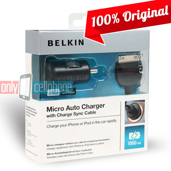 NEW Belkin Car Charger Micro Auto Vehicle Fast & USB Data Cable for iPad 3rd Gen