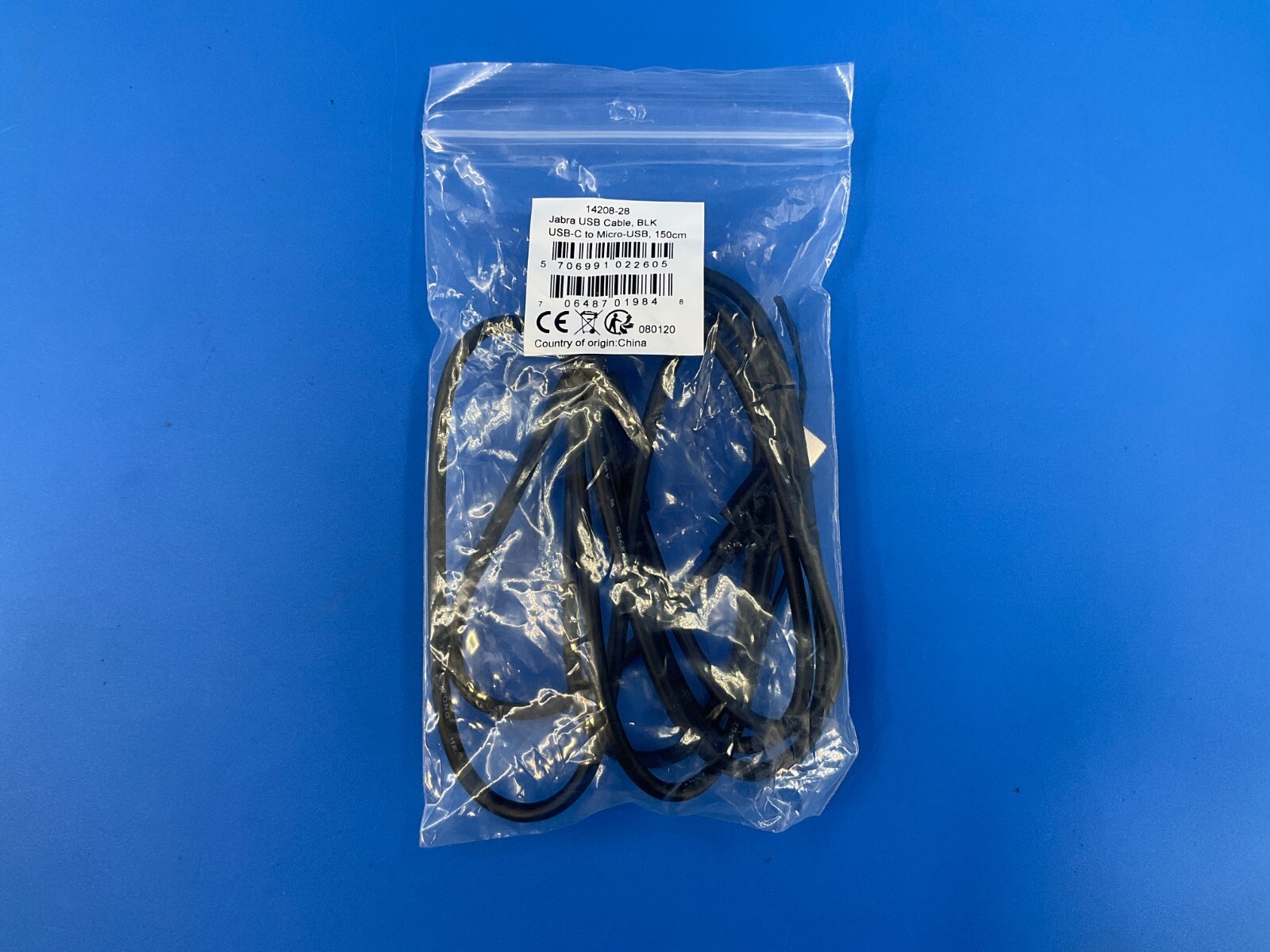GN Netcom Jabra USB-C to MicroUSB Cable 1.5 meter 14208-28 ✅❤️️✅❤️️ BRAND NEW