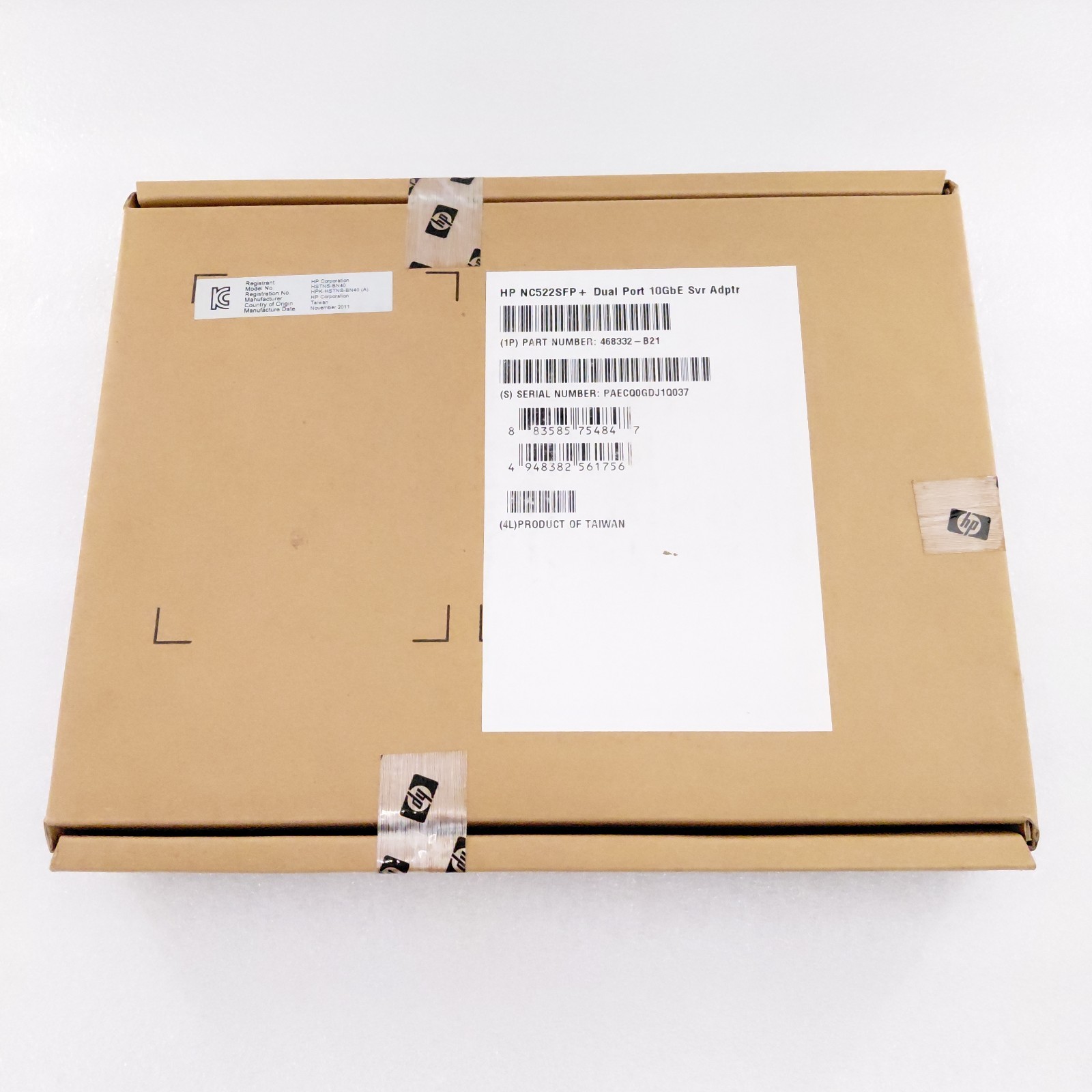 HP NC522SFP Dual Port 10Gbe Server Adapter 468332-B21