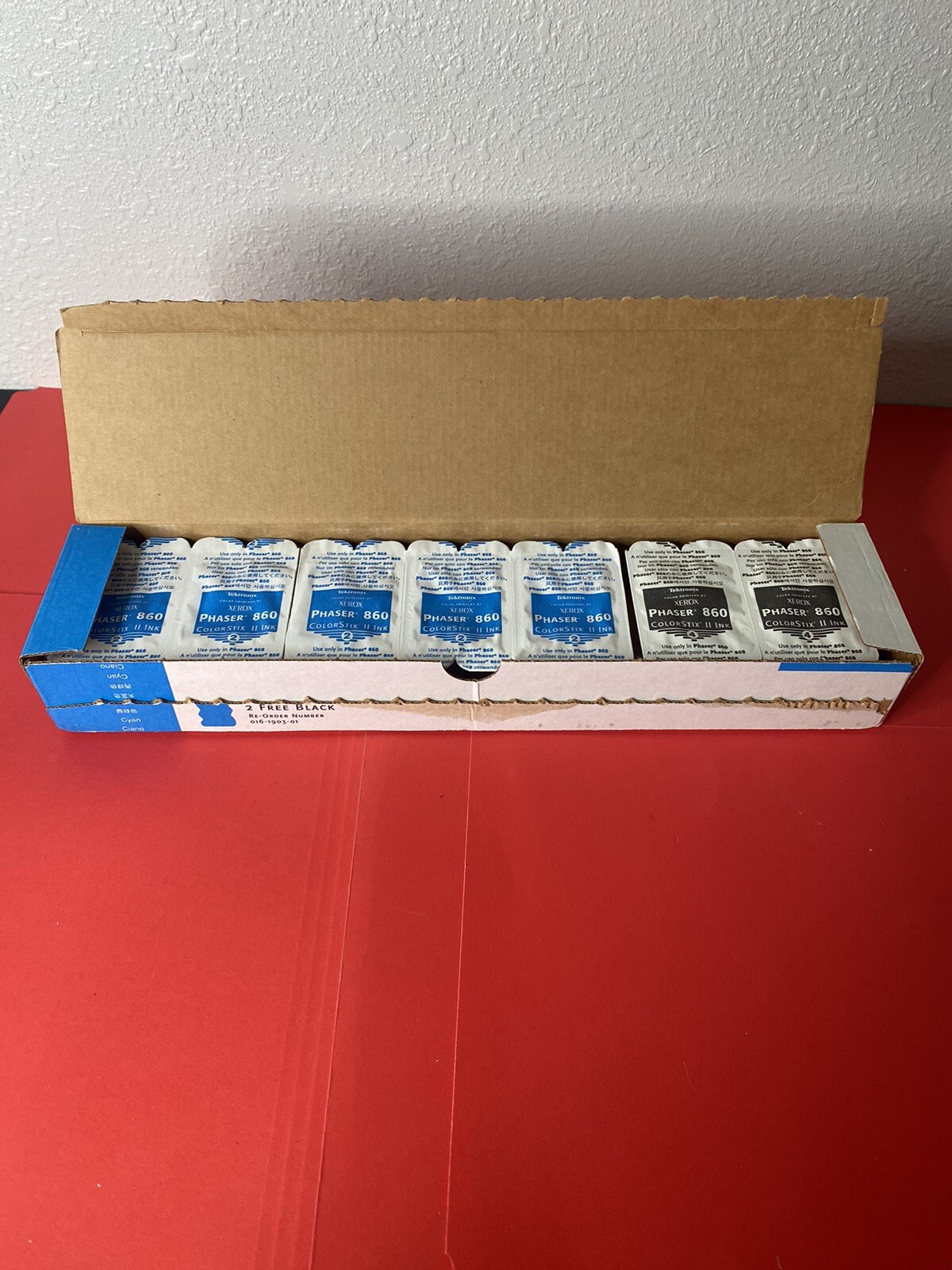 Xerox Tektronix Phaser 860 ColorStix II Ink 5 Cyan & 2 Black Expired
