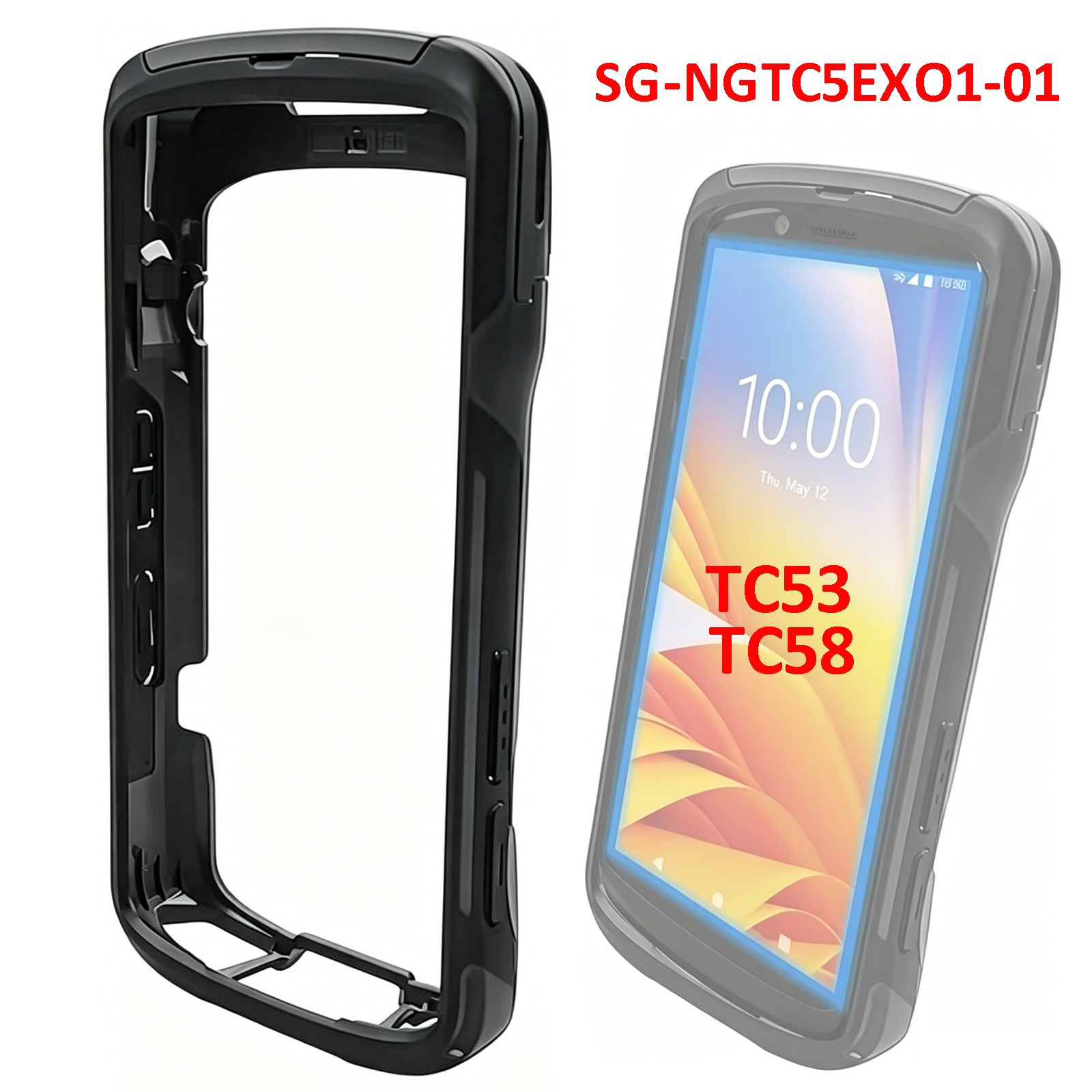 SG-NGTC5EXO1-01 - for ZEBRA  SYMBOL TC53, TC58 Bumper RUGGED BOOT / EXOSKELETON