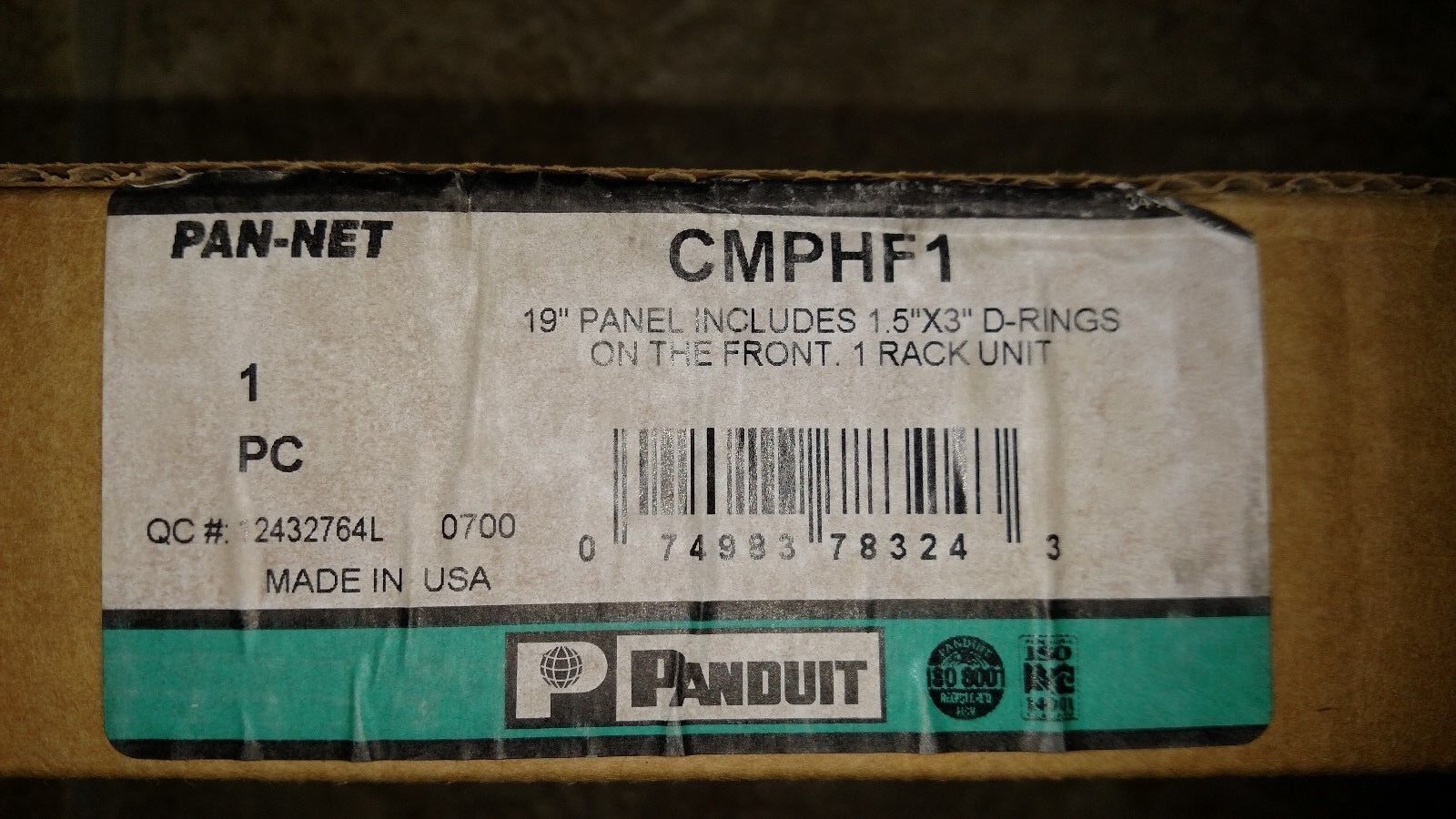 PANDUIT | CMPHF1 Horizontal D-rings Installed on Panel