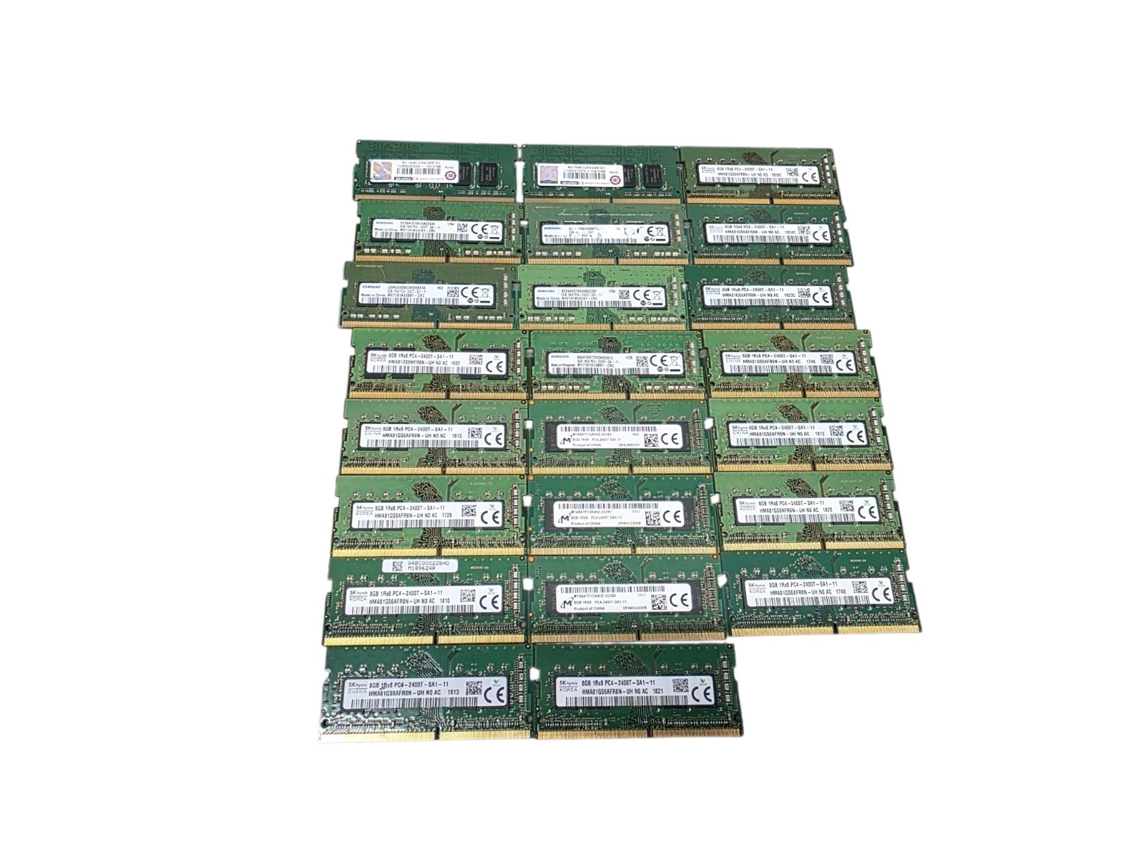 8GB DDR4 RAM SODIMM Laptop Memory 2400T  Lot of 23  Samsung, Sk Hynix, Micron 