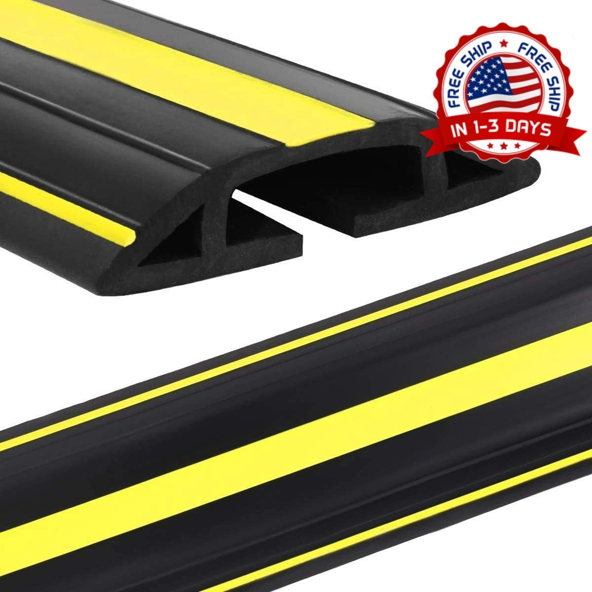 Cubierta De Cable De Suelo De PVC Resistente De 10 FT Protector De Cables Suelo
