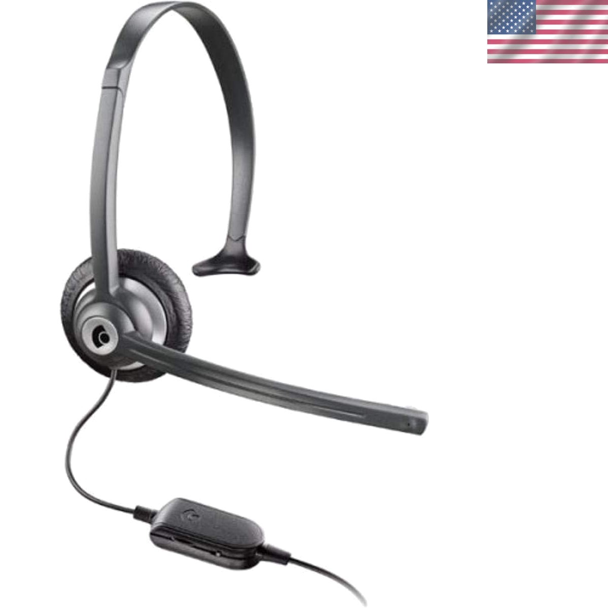M214C Adjustable Volume Headset with Boom Mic and Noise-Cancellation Technology