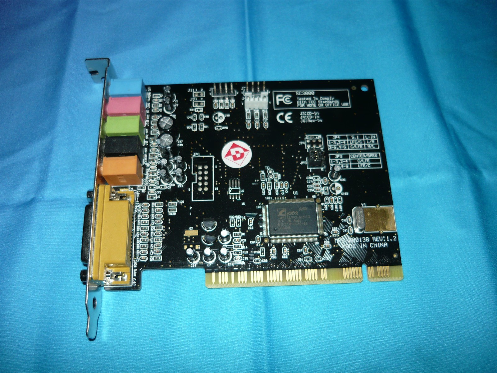 Vintage Diamond SC3000 PCI 5.1 Surround Sound Card MPB-000138 Used Good