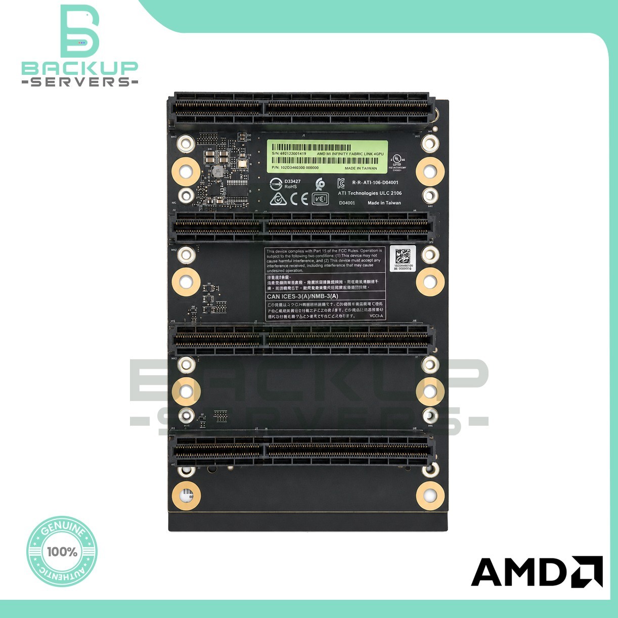 AMD 102D3460300 Instinct MI100 Infinity Fabric GPU Bridge Accelerator Module